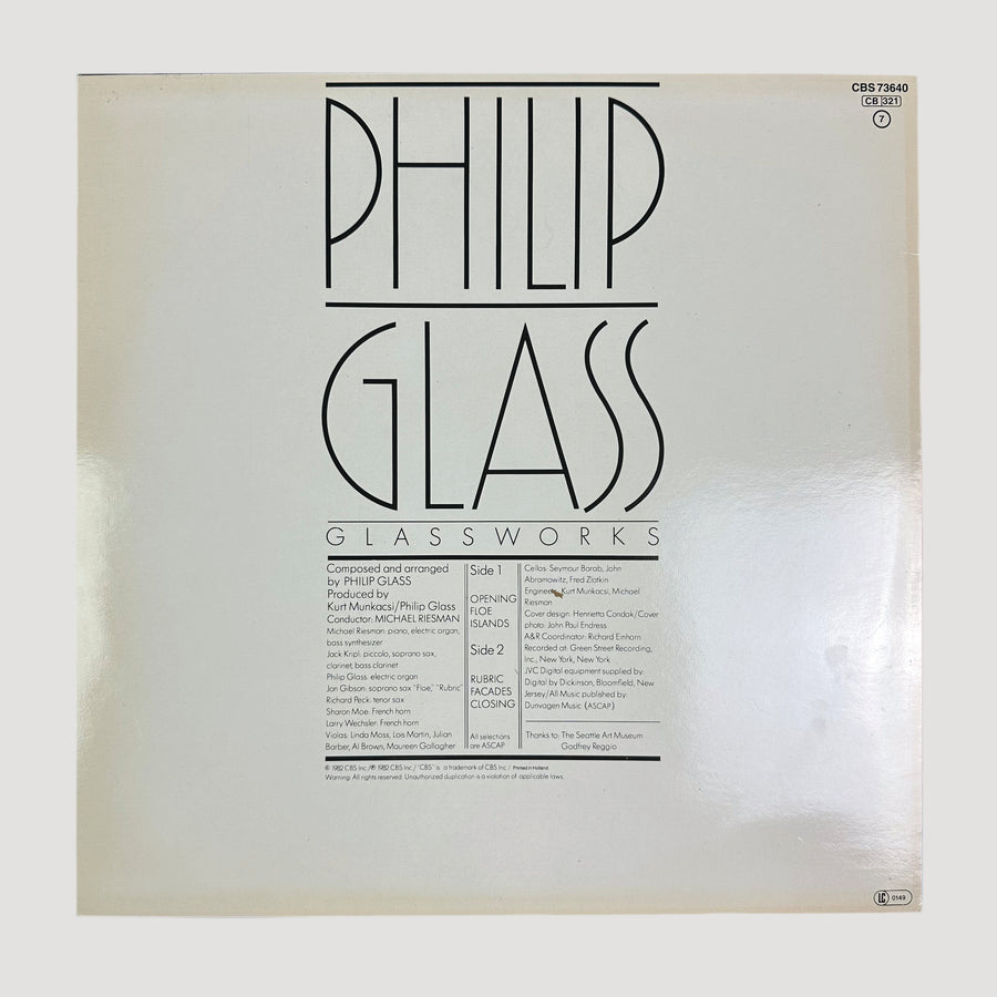 1982 Philip Glass Glassworks LP