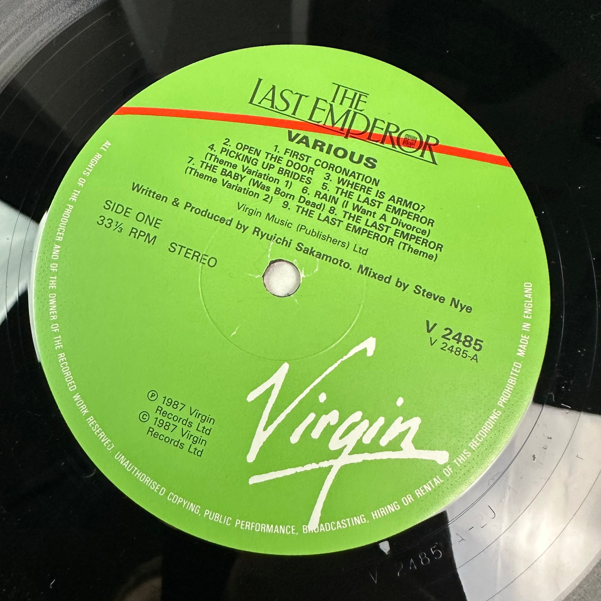 1987 The Last Emperor OST LP