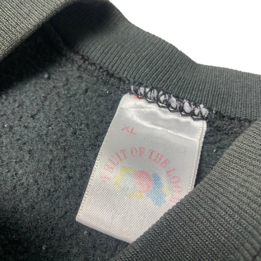 80's Fruit Of The Loom Black Faded Sweatshirt