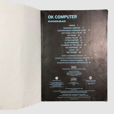 1997 Radiohead Ok Computer Tab Book