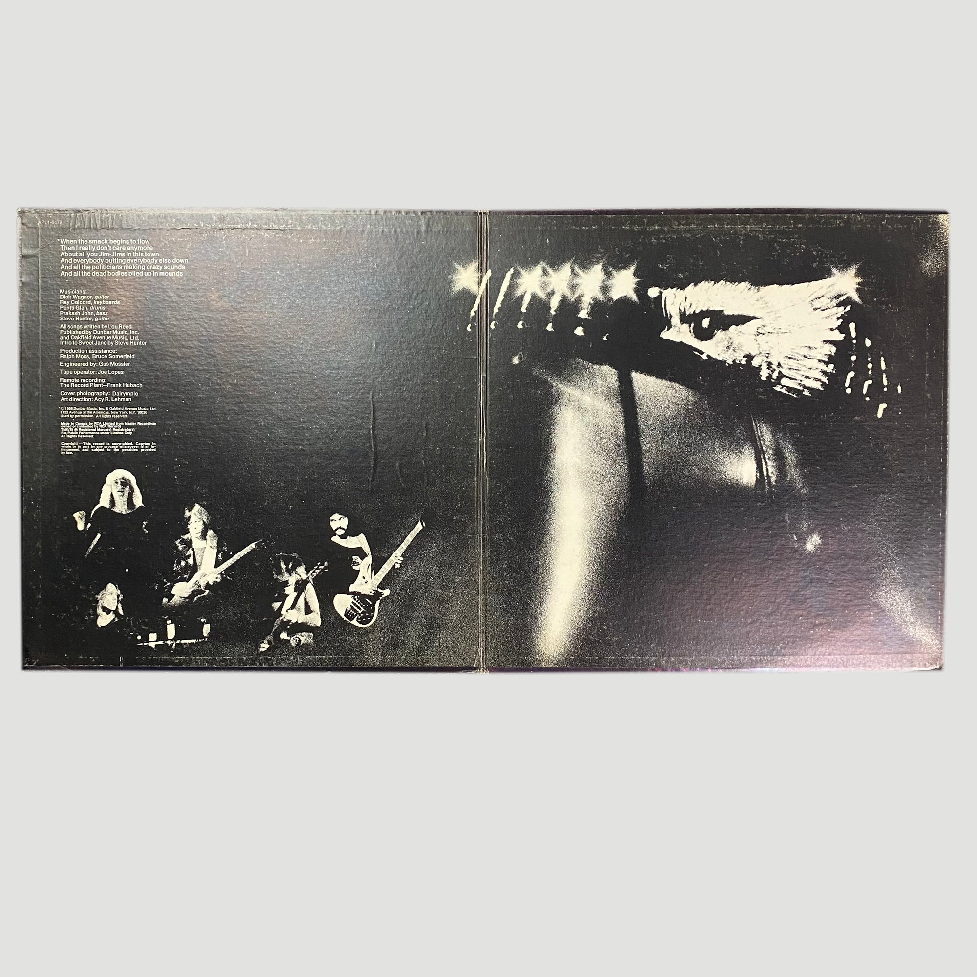 ◾️高音質️USオリジナル盤■LOU REED / ルーリード■Rock N Rol LOU REED / Rock N Roll Animal (LP) / RCA Victor | WAXPEND