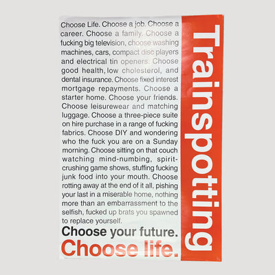Mid 90's Trainspotting Choose Life Poster