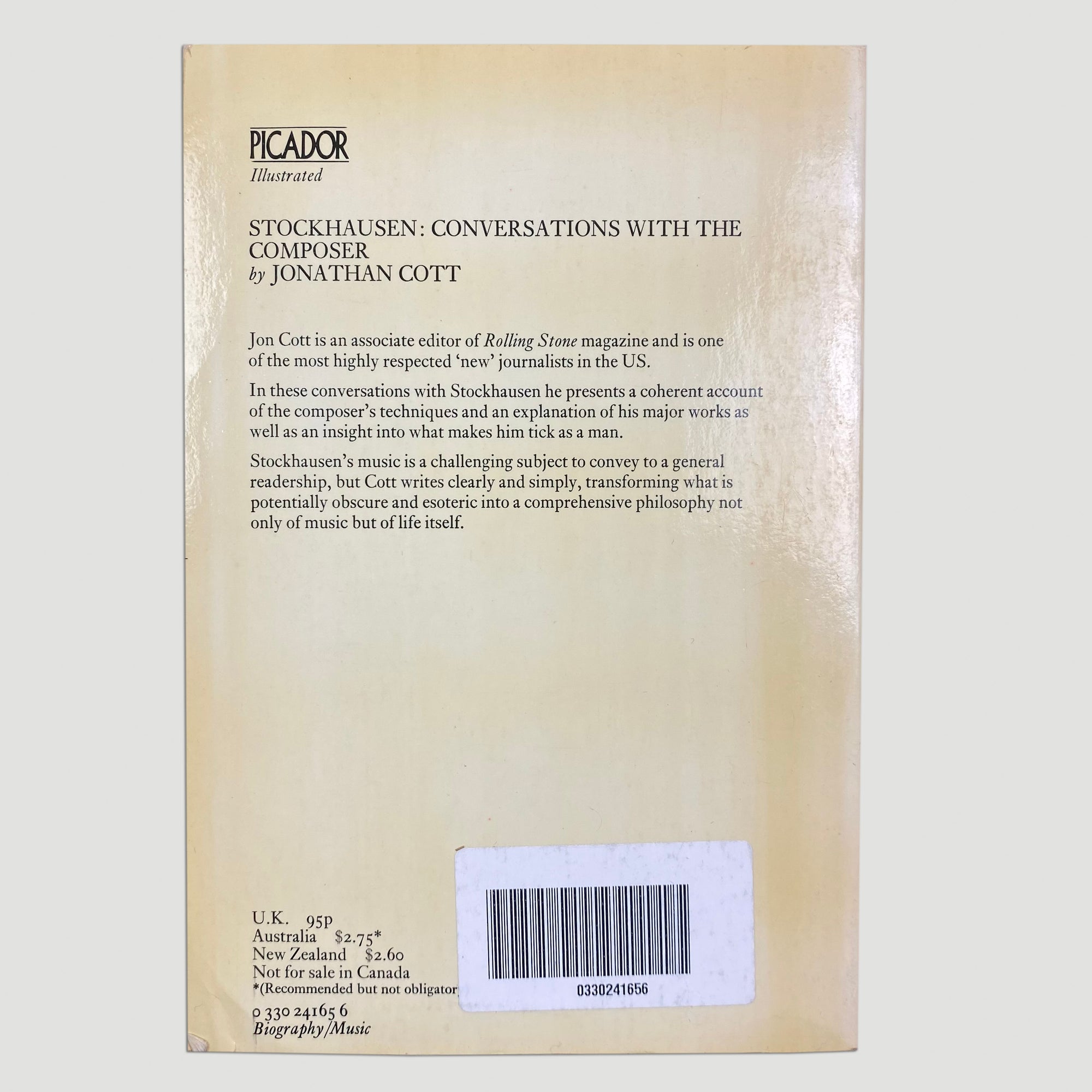 1974 Stockhausen: Conversations with the Composer