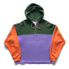 90's Benetton Half Zip 'Atlantic Slam' Backprint Hooded Fleece