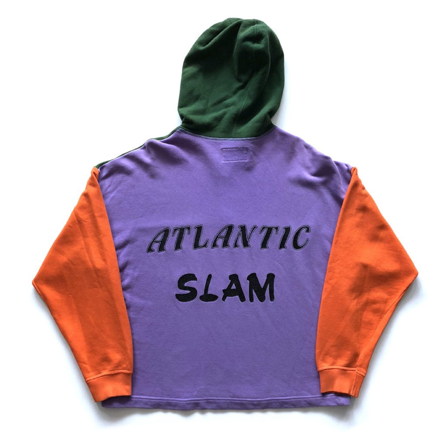 90's Benetton Half Zip 'Atlantic Slam' Backprint Hooded Fleece