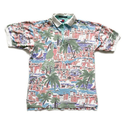 90's Tommy Hilfiger Hawaiian Polo Shirt