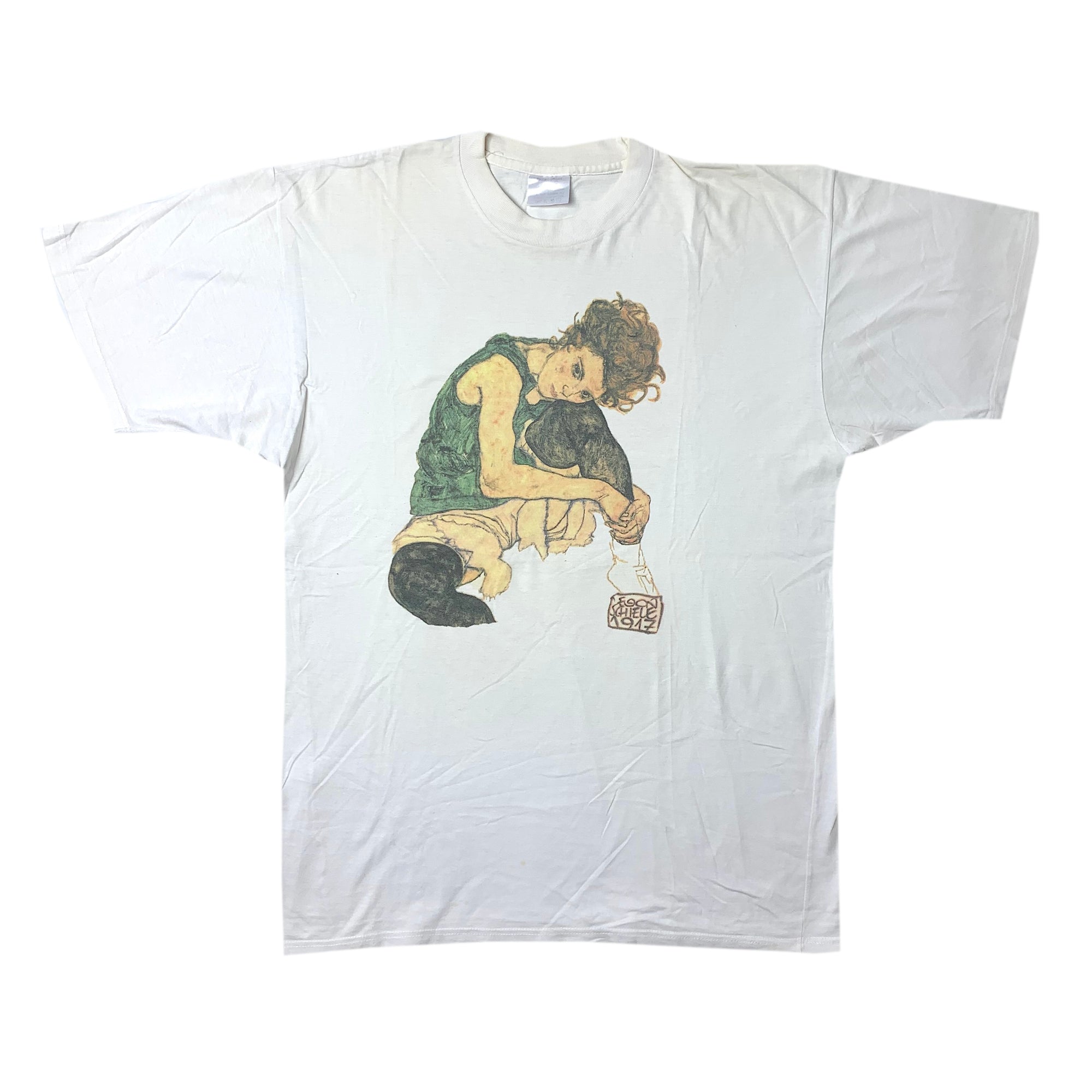 90's Egon Schiele Sitting Woman T-Shirt