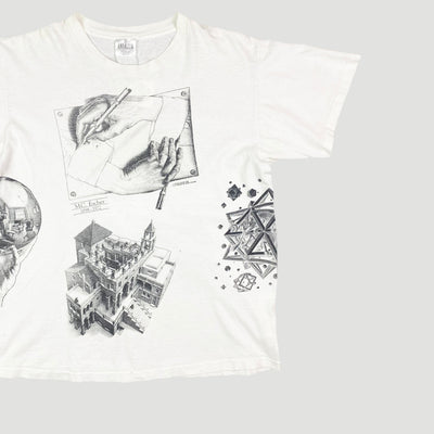 1990 M.C. Escher All Over Print T-Shirt