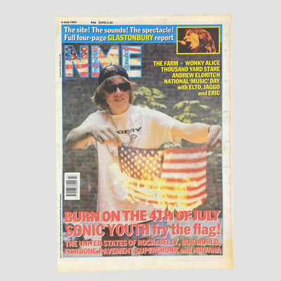 1992 NME Sonic Youth Burning Stars & Stripes Cover