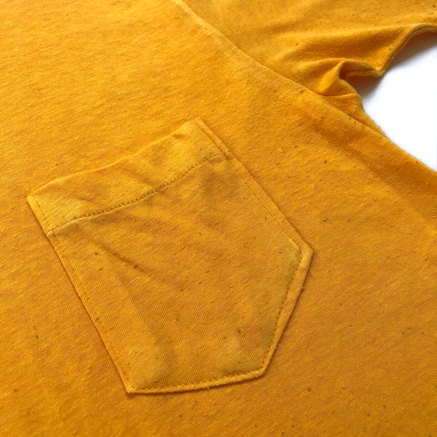 80's Plain Yellow Single Stich Pocket T-Shirt