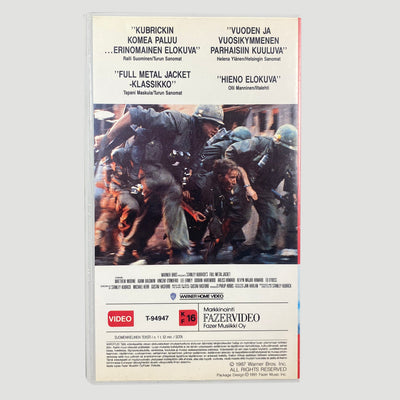 1991 Full Metal Jacket Ex Rental Big Box VHS (Finnish)