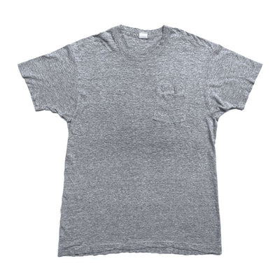 80's Plain Single Stitch Grey Marl pocket T-shirt