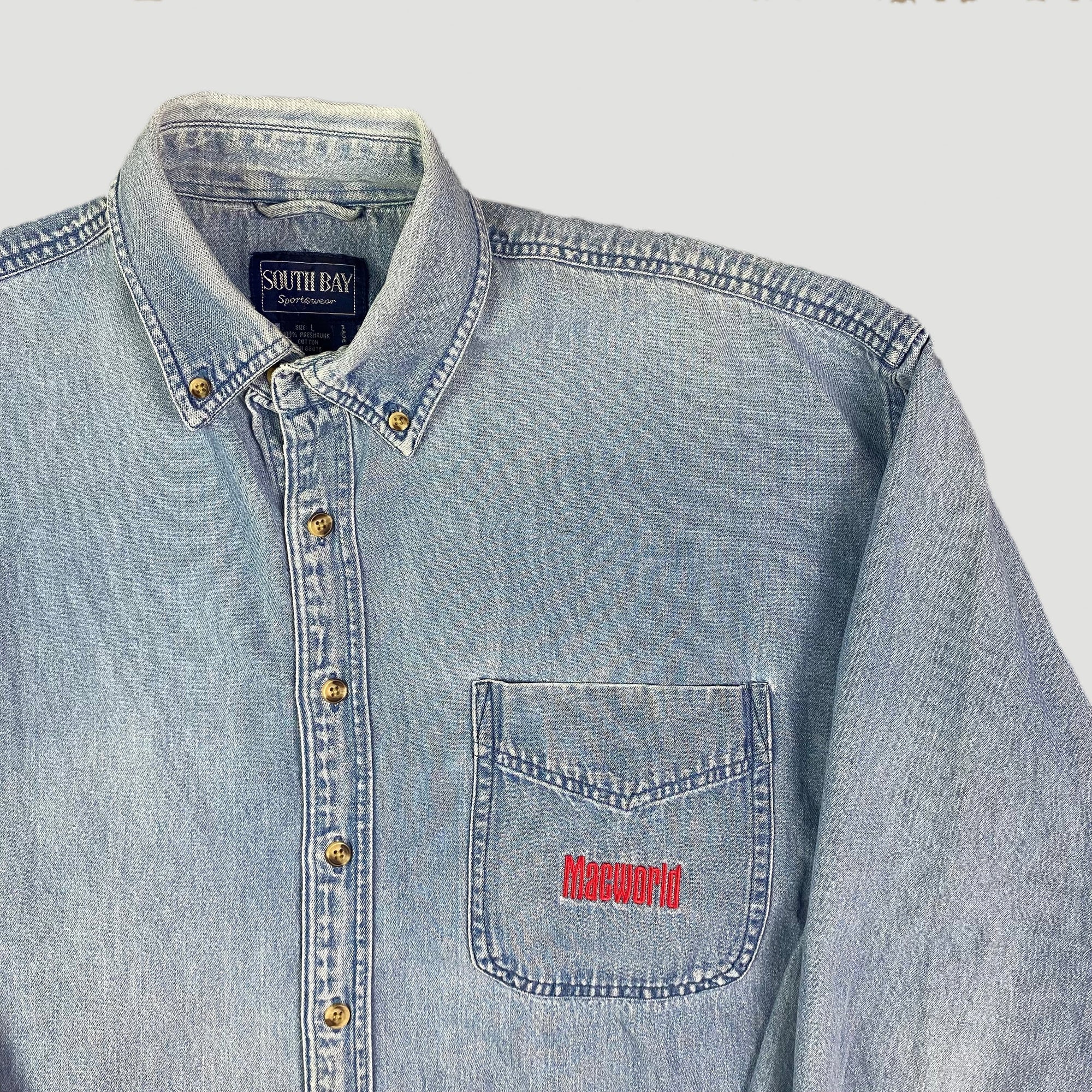 90's Apple Macworld Denim Shirt