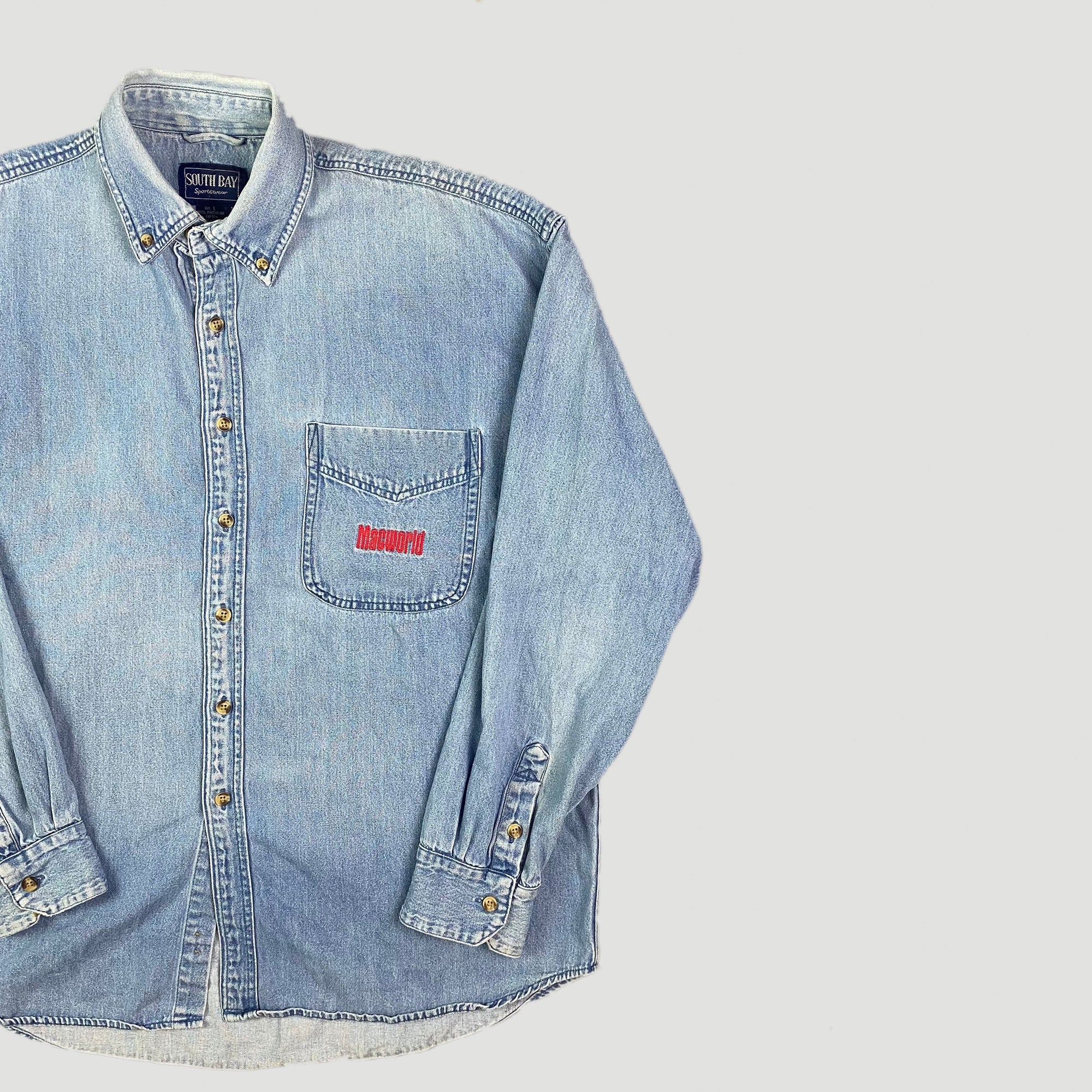 90's Apple Macworld Denim Shirt