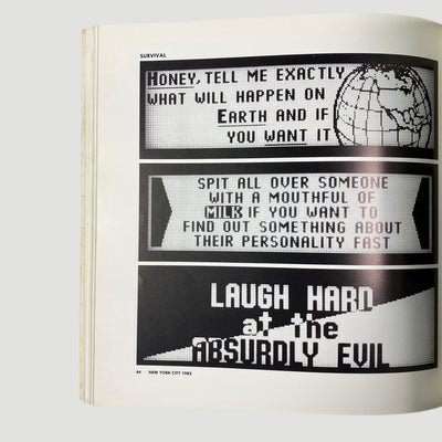 1986 Jenny Holzer: Signs (1st Edition UK)