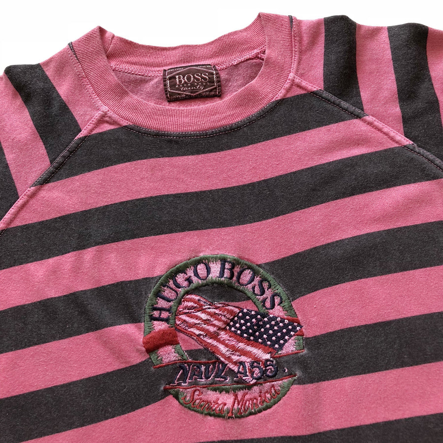 90s Bootleg Hugo Boss Santa Monica Striped T-Shirt