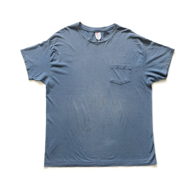 90s Single Stitch Hanes Blue Pocket T-Shirt