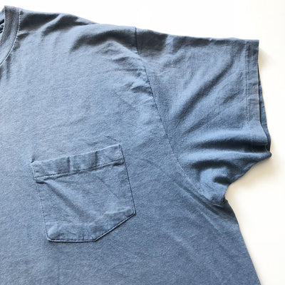 90s Single Stitch Hanes Blue Pocket T-Shirt