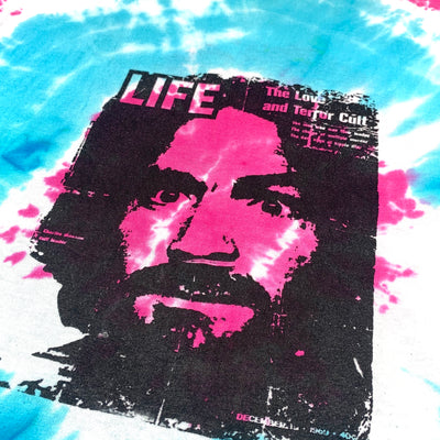 90's Life Magazine Charles Manson Tie Dye T-Shirt