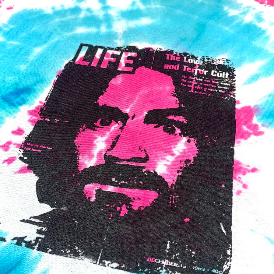 90's Life Magazine Charles Manson Tie Dye T-Shirt