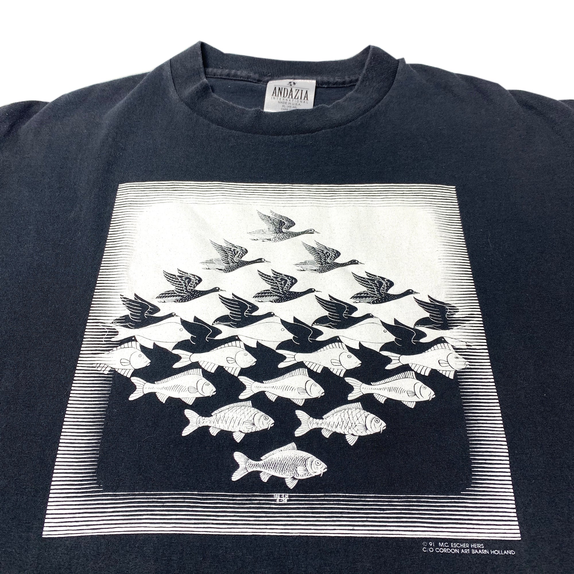 1991 M.C. Escher Sky & Water Graphic T-Shirt