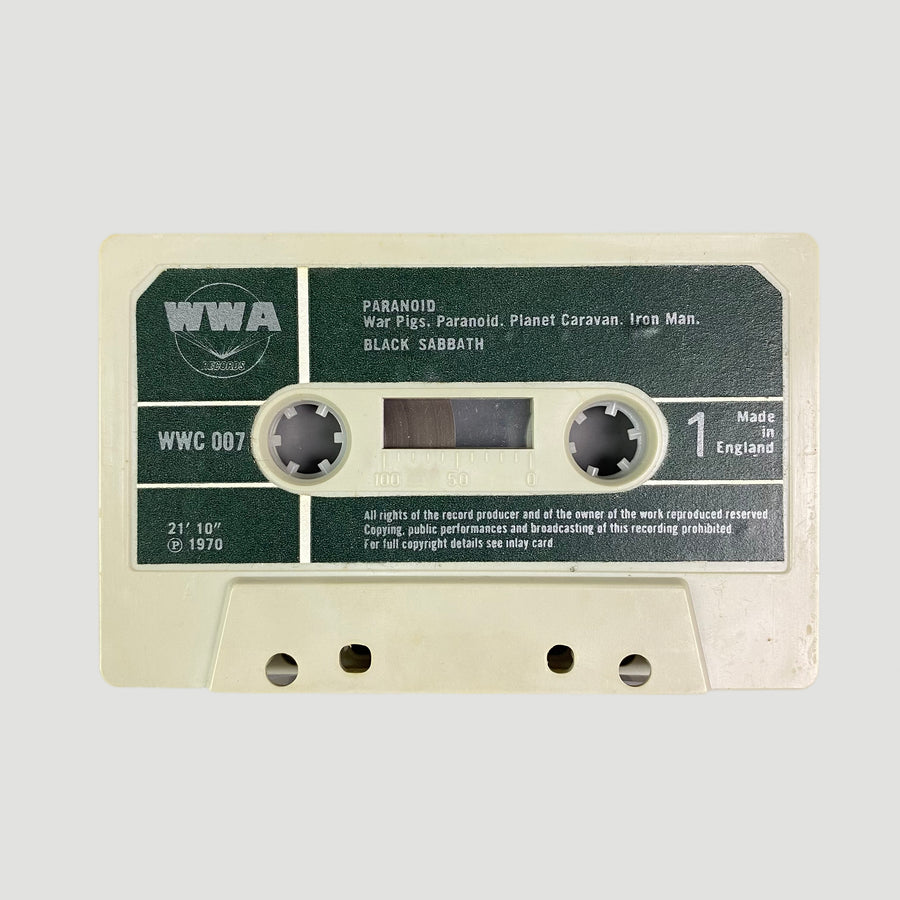 1970 Black Sabbath Paranoid UK Cassette