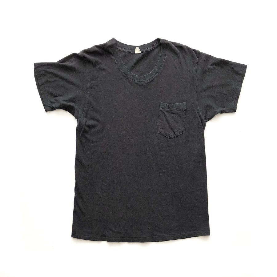 Early 90s Single Stitch Black Pocket T-Shirt