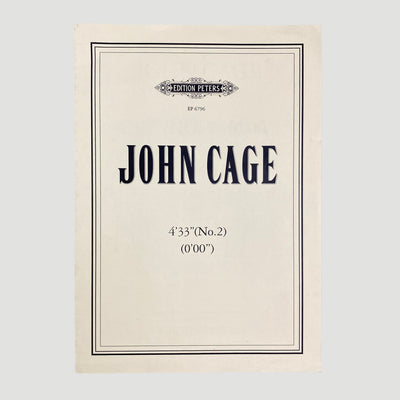 1962 John Cage 4'33 (No2) Programme