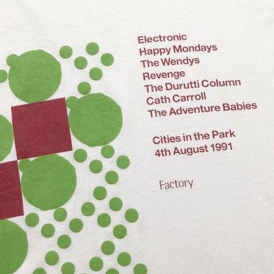 1991 Factory Records 'Cities in the Park' T-SHIRT
