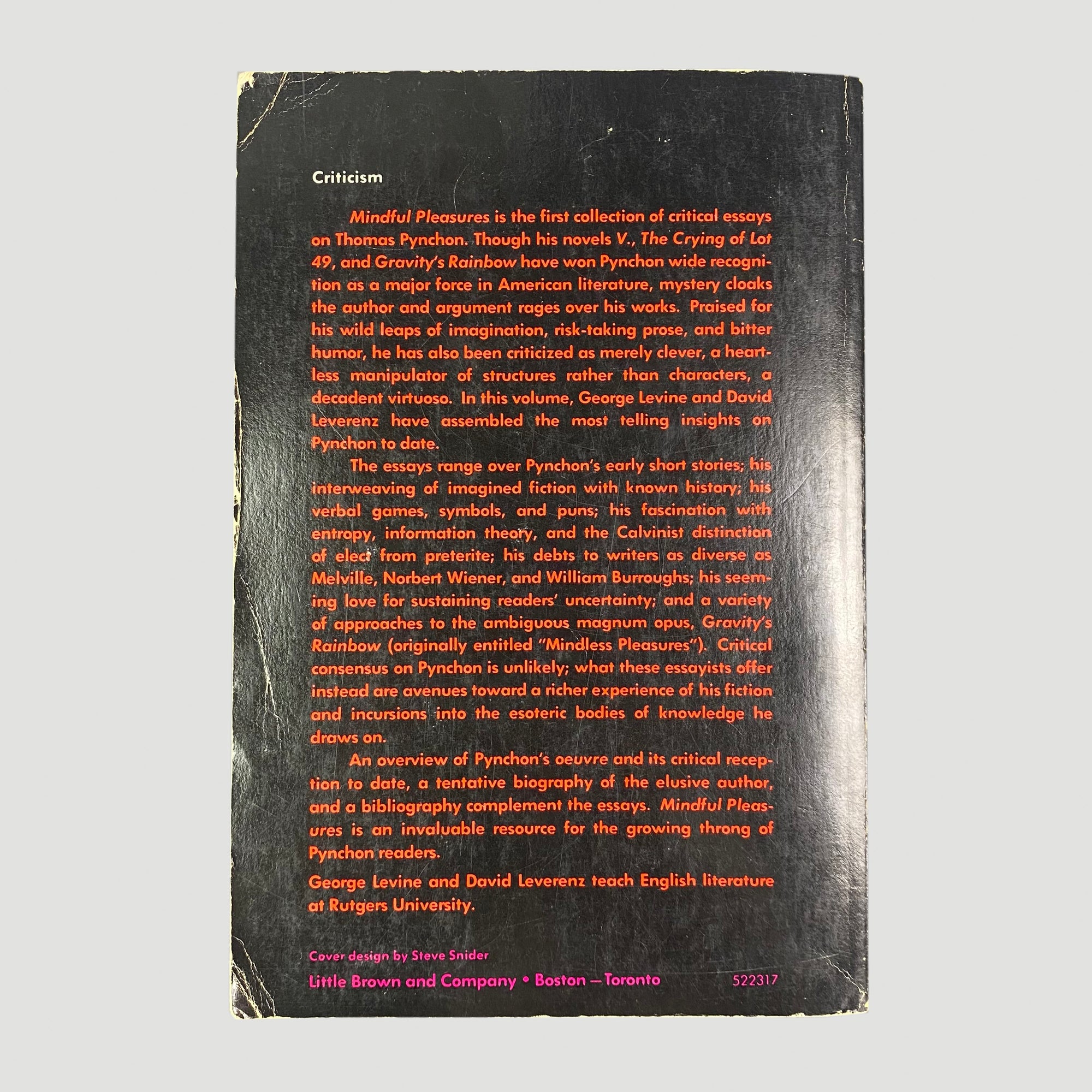 1976 Essays on Thomas Pynchon