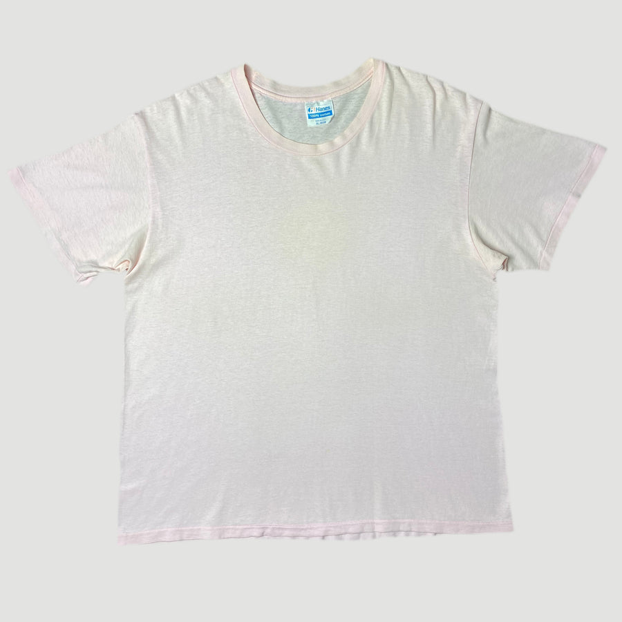80's Hanes Basic Pale Pink T-Shirt