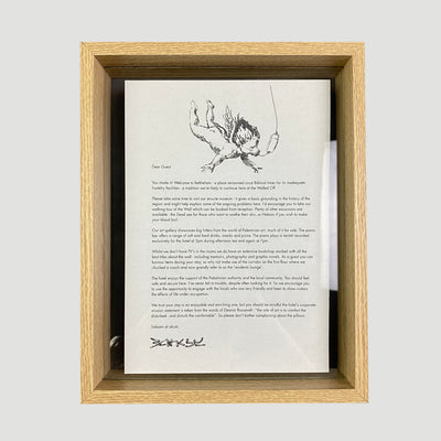 2017 Bansky Walled Off Hotel Letter (Framed)