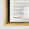 2017 Bansky Walled Off Hotel Letter (Framed)
