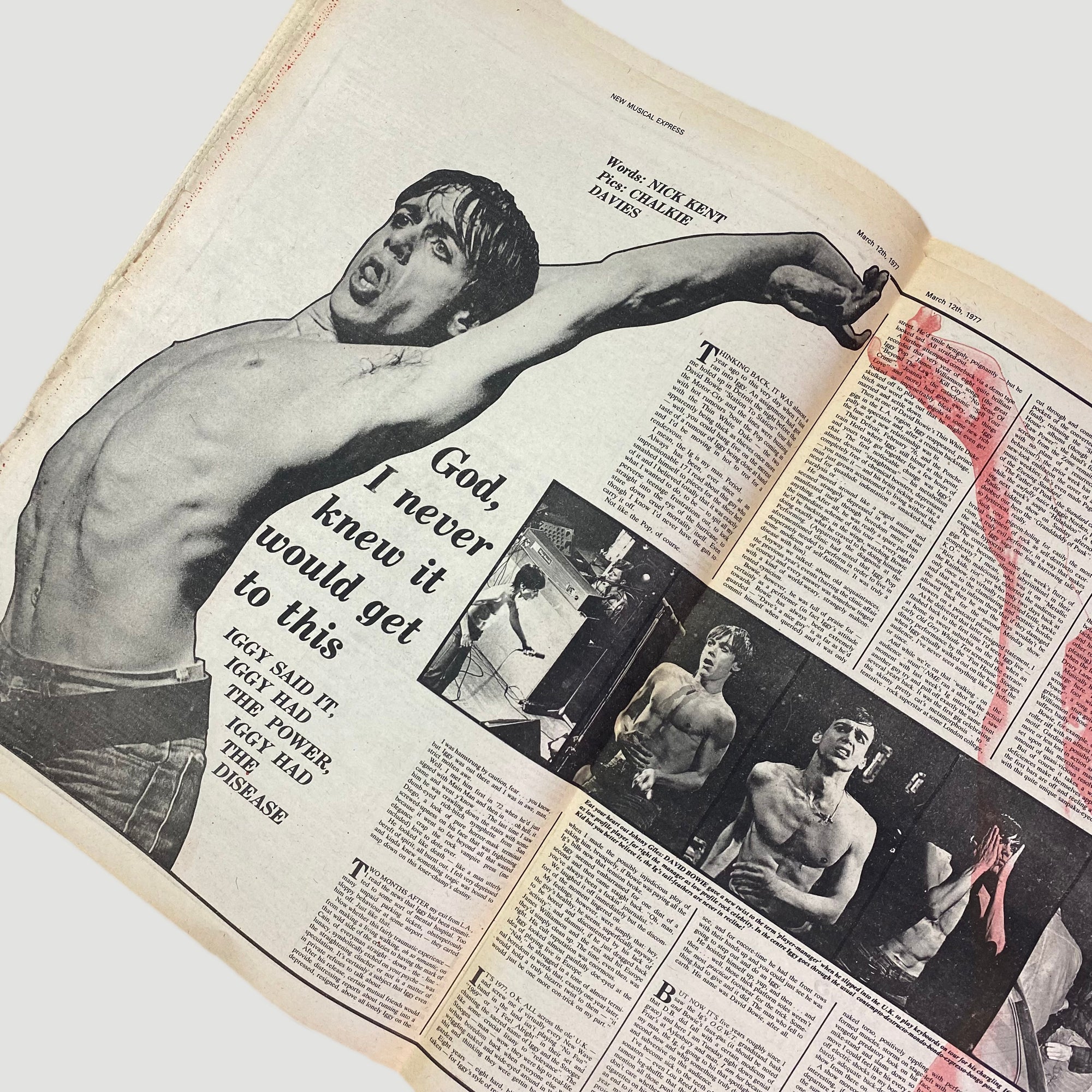 1977 NME David Bowie & Iggy Pop Cover