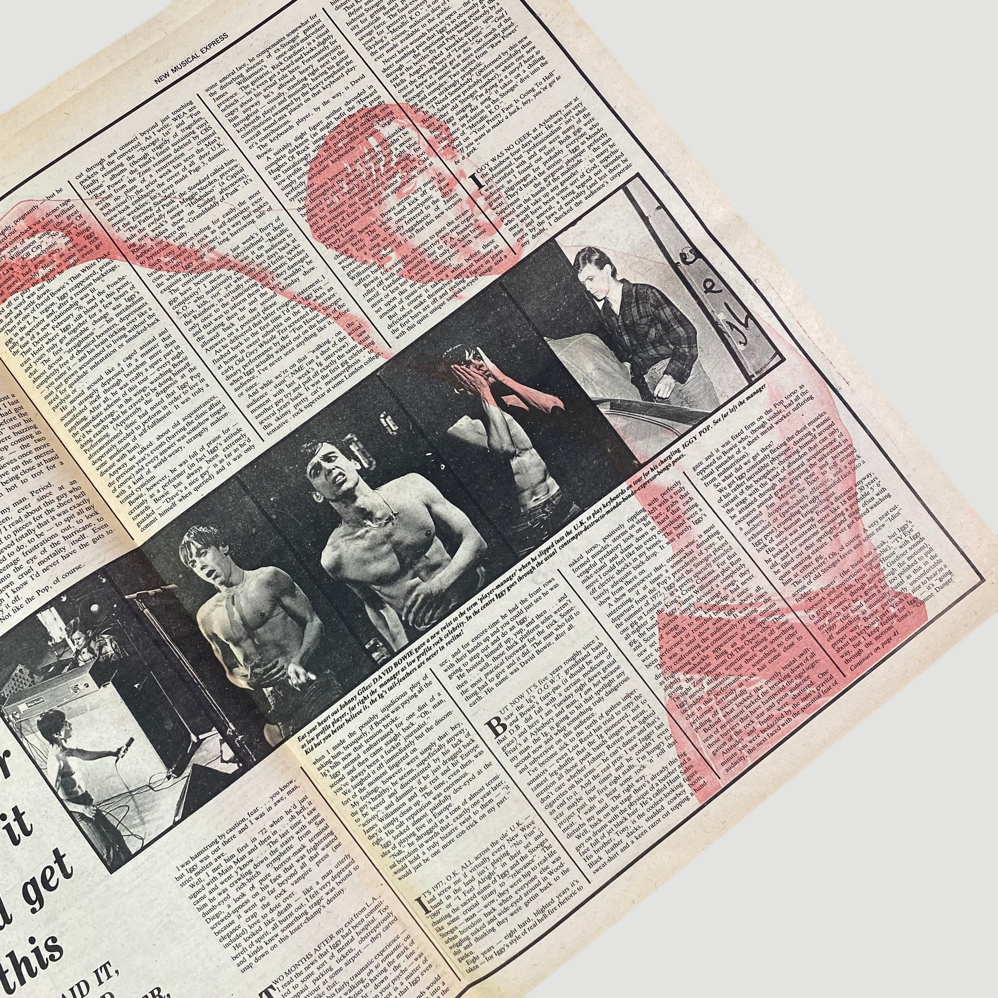 1977 NME David Bowie & Iggy Pop Cover