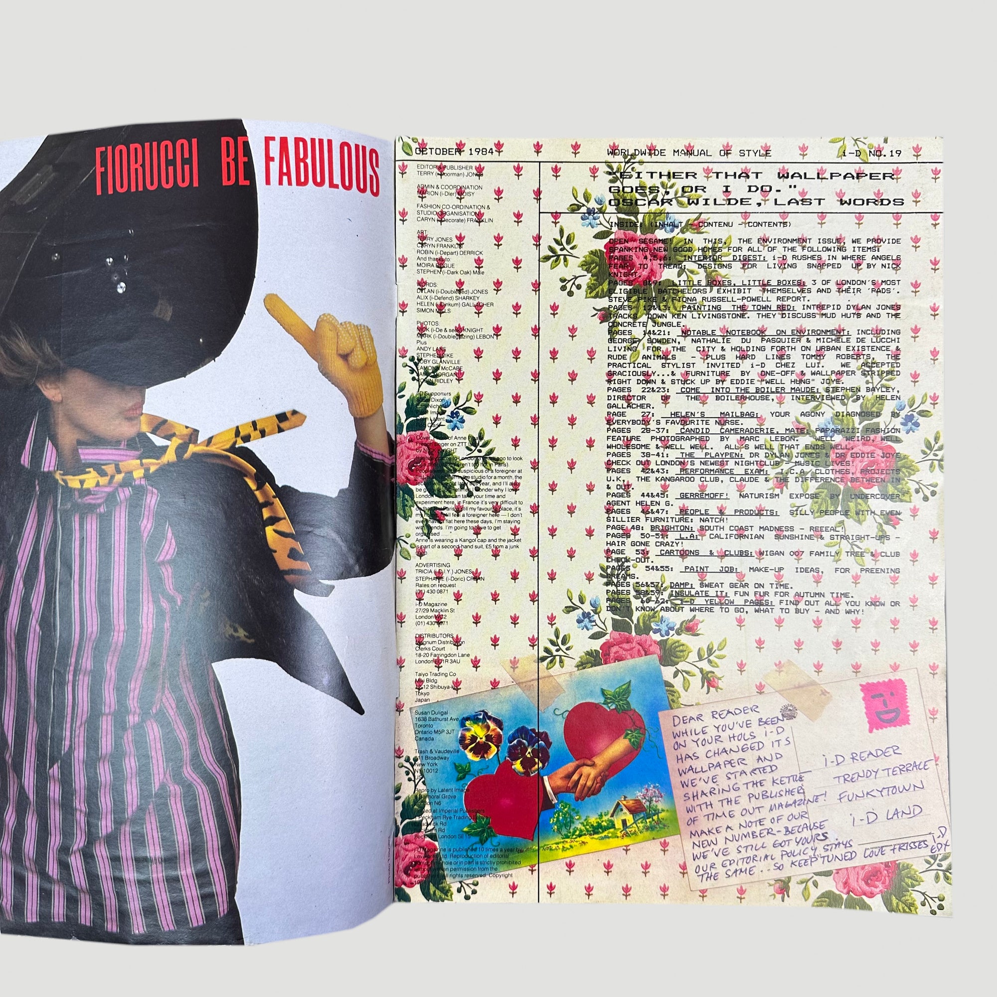 October 1984 i-D magazine No. 19 Anne Pigalle The Inside Out