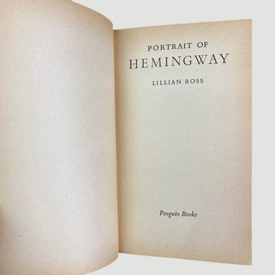 1962 Portrait of Hemmingway Penguin by Lillian Ross