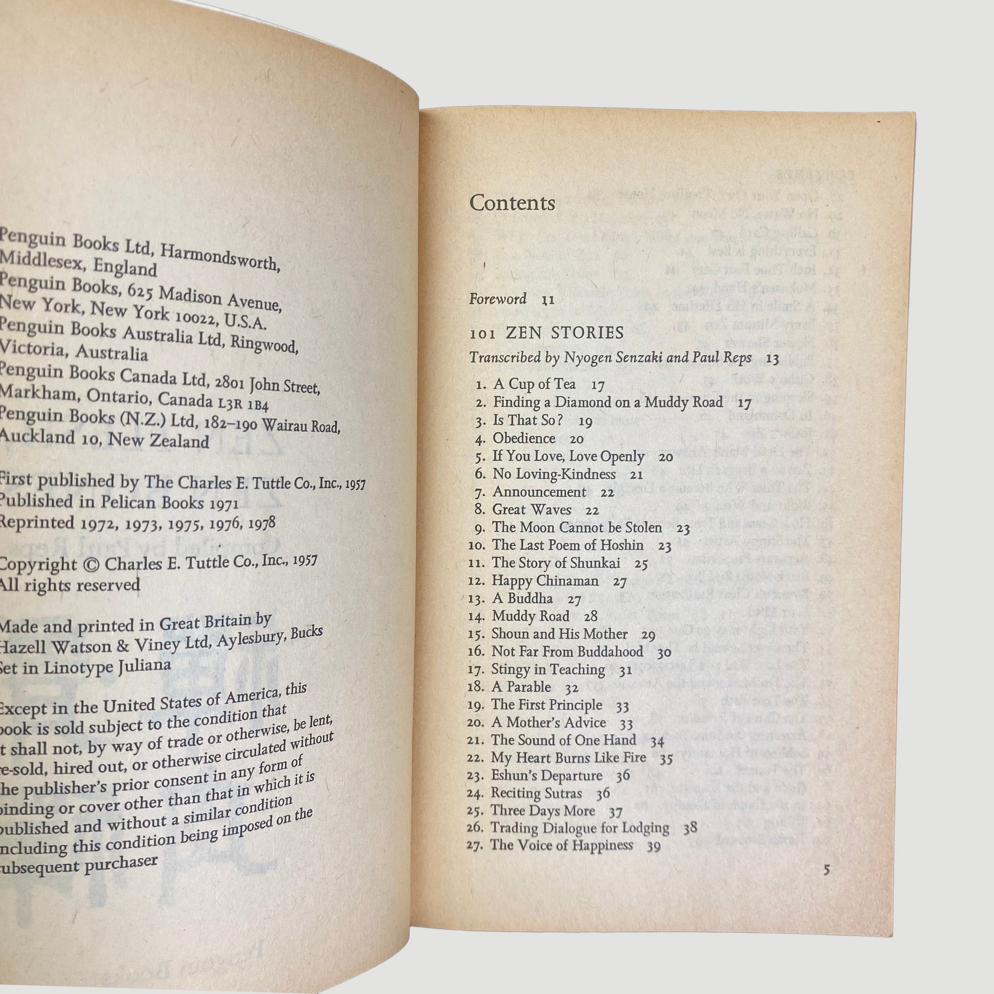 1971 Paul Reps ‘Zen Flesh, Zen Bones’ Pelican