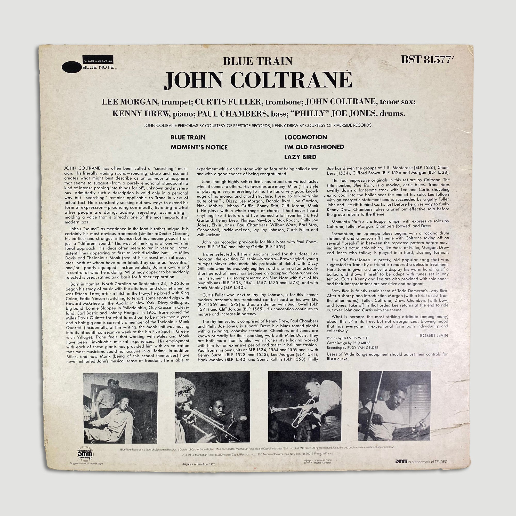 1984 John Coltrane Blue Train Vinyl LP