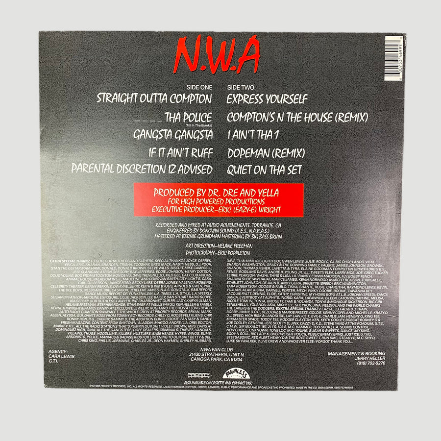 2017 NWA Staight Outta Compton Vinyl LP