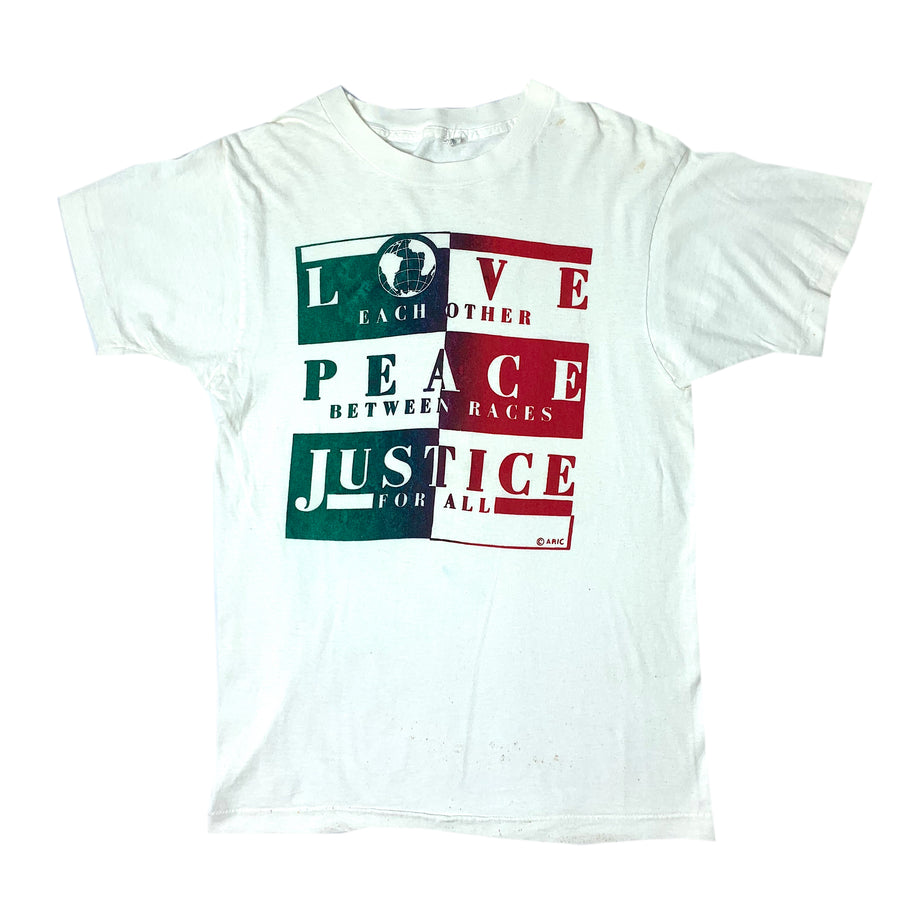 80's Love Peace Justice T-Shirt