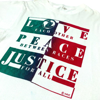 80's Love Peace Justice T-Shirt