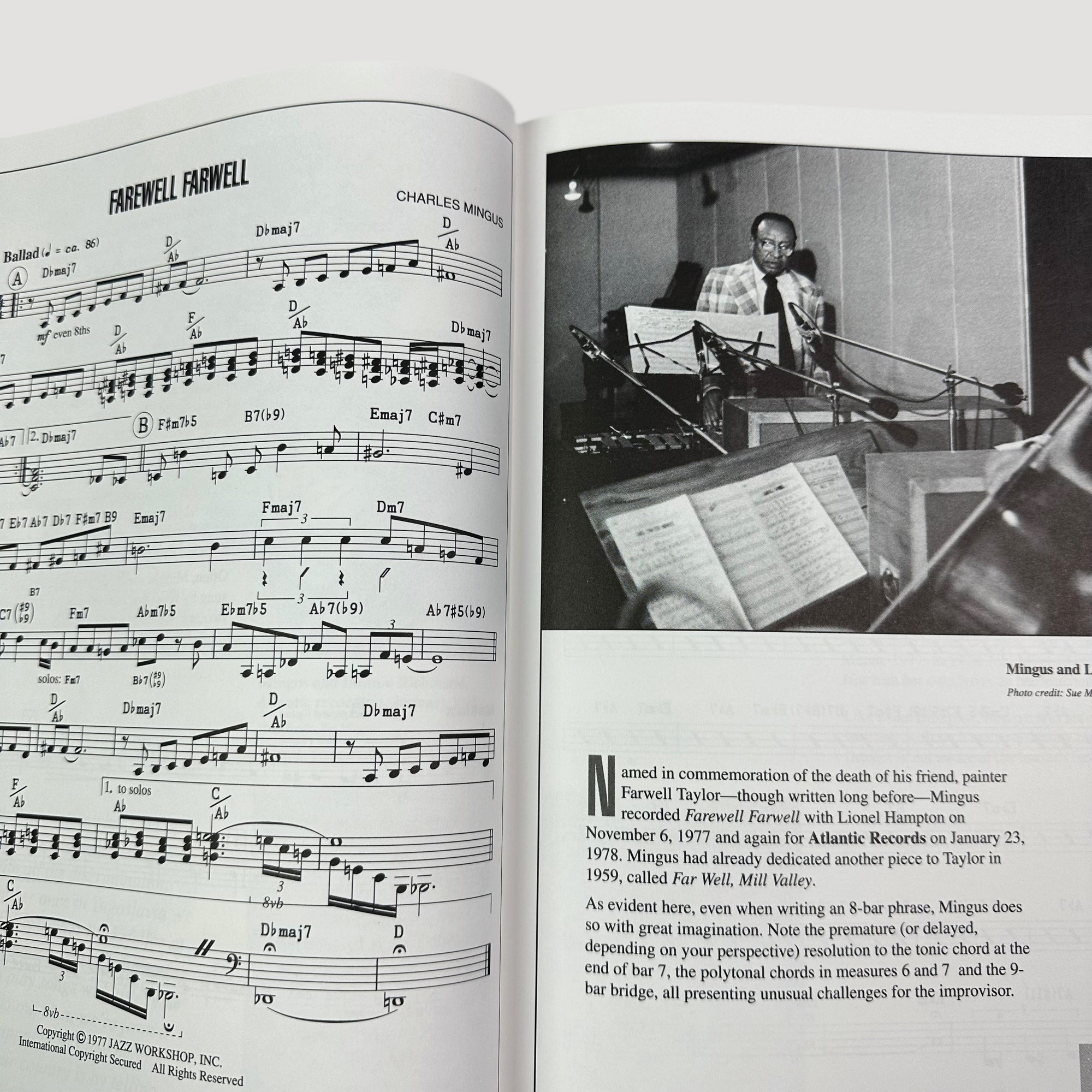 90's Charles Mingus 'Mingus' Book