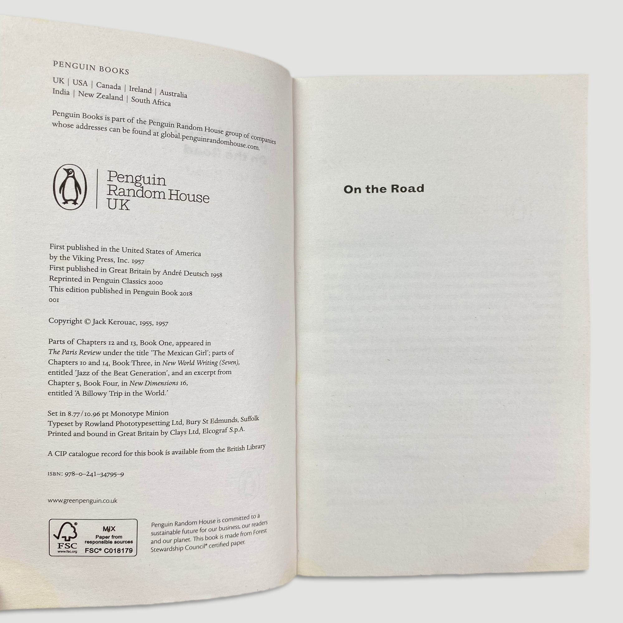 2018 Jack Kerouac On The Road Penguin