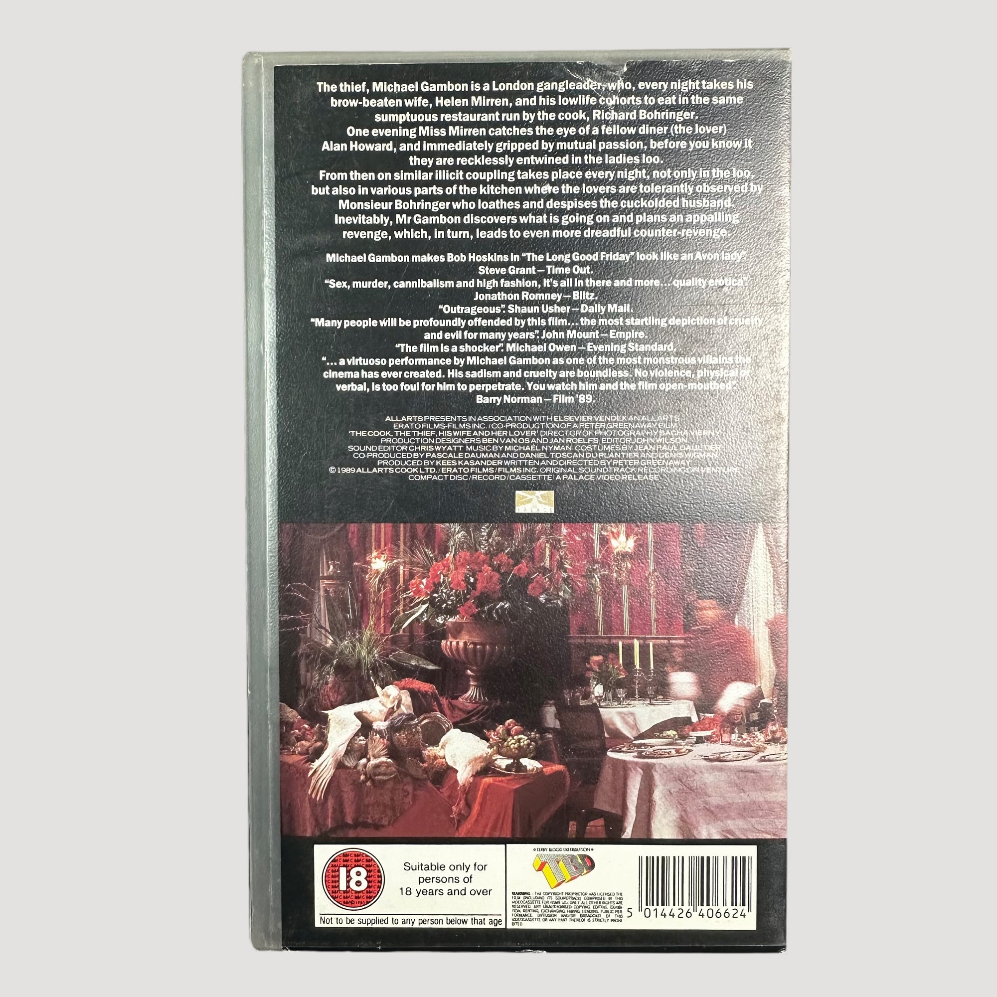 1989 The Cook, The Thief, His Wife & Her Lover VHS