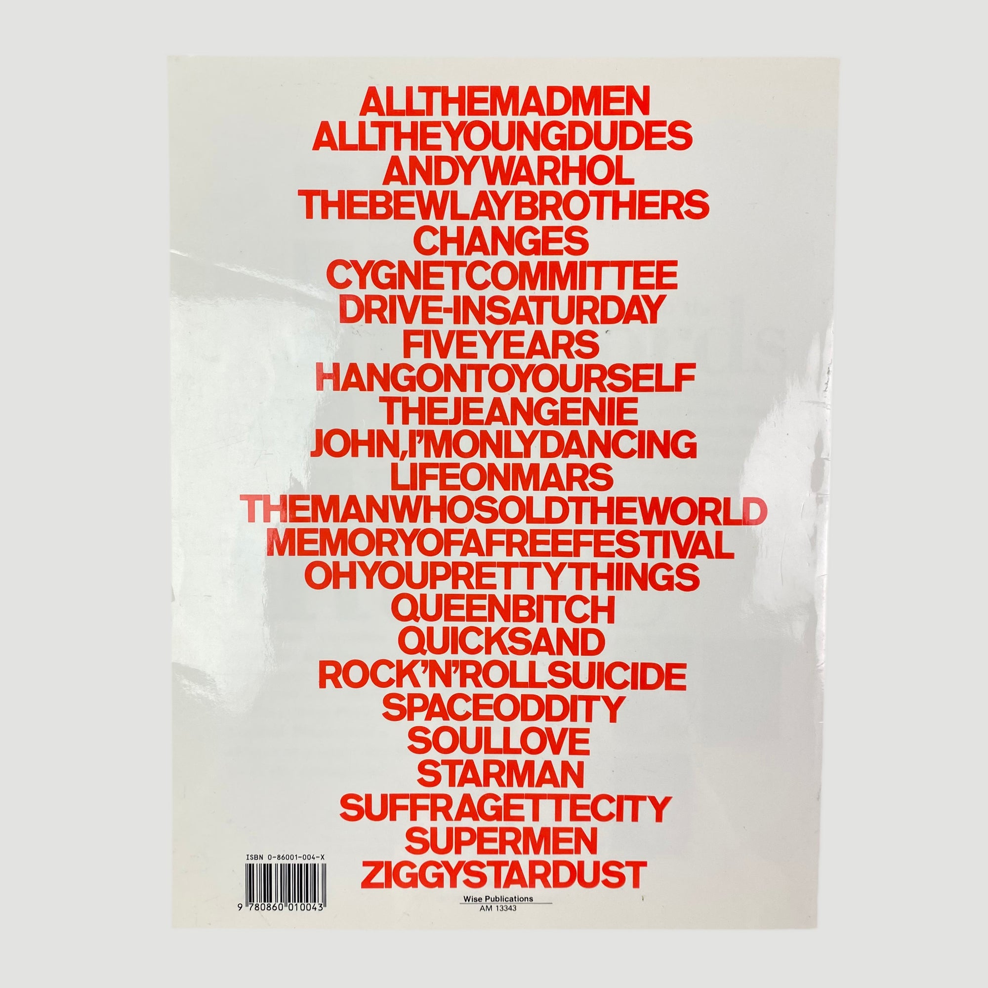 1977 The Songs of David Bowie Songbook