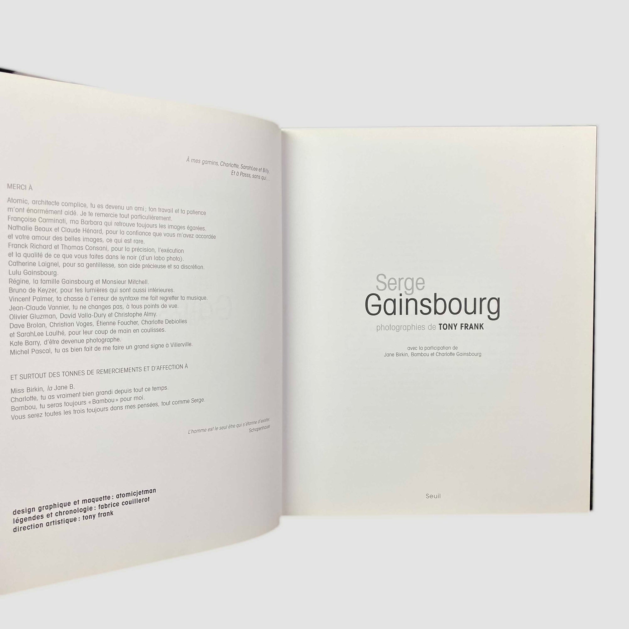 2009 Serge Gainsbourg Photographs by Tony Frank