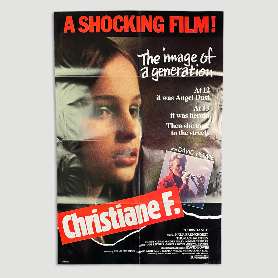 Early 80's David Bowie Christiane F. Poster