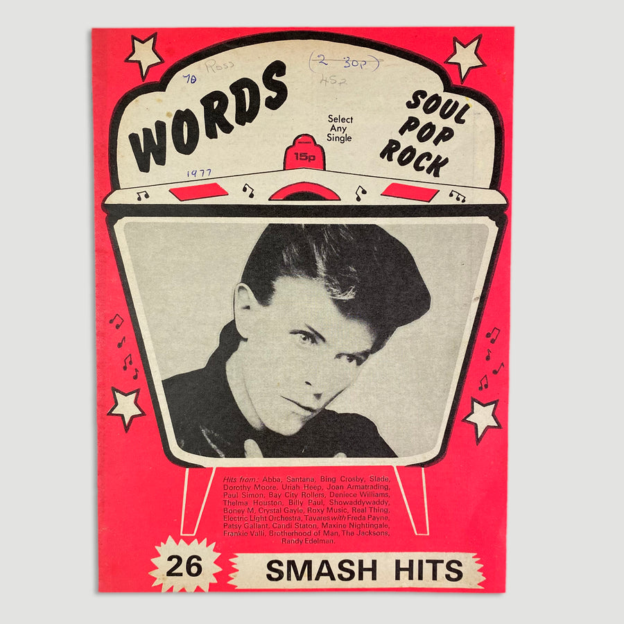 1977 Words Song Book - David Bowie Heroes Edition