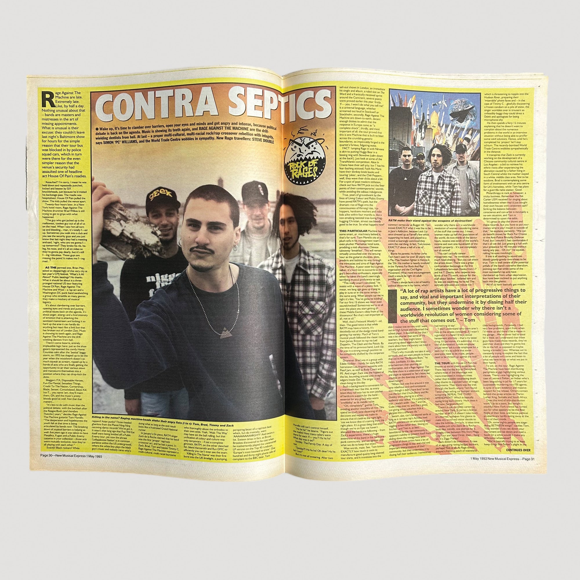 1993 NME Rage Against the Machine Issue